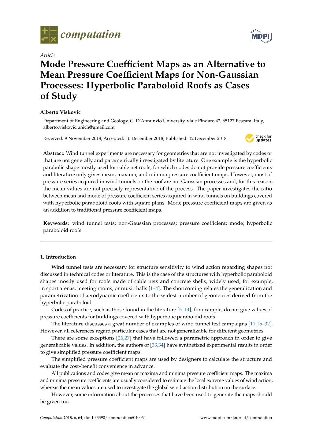 Mode Pressure Coefficient Maps As an Alternative to Mean