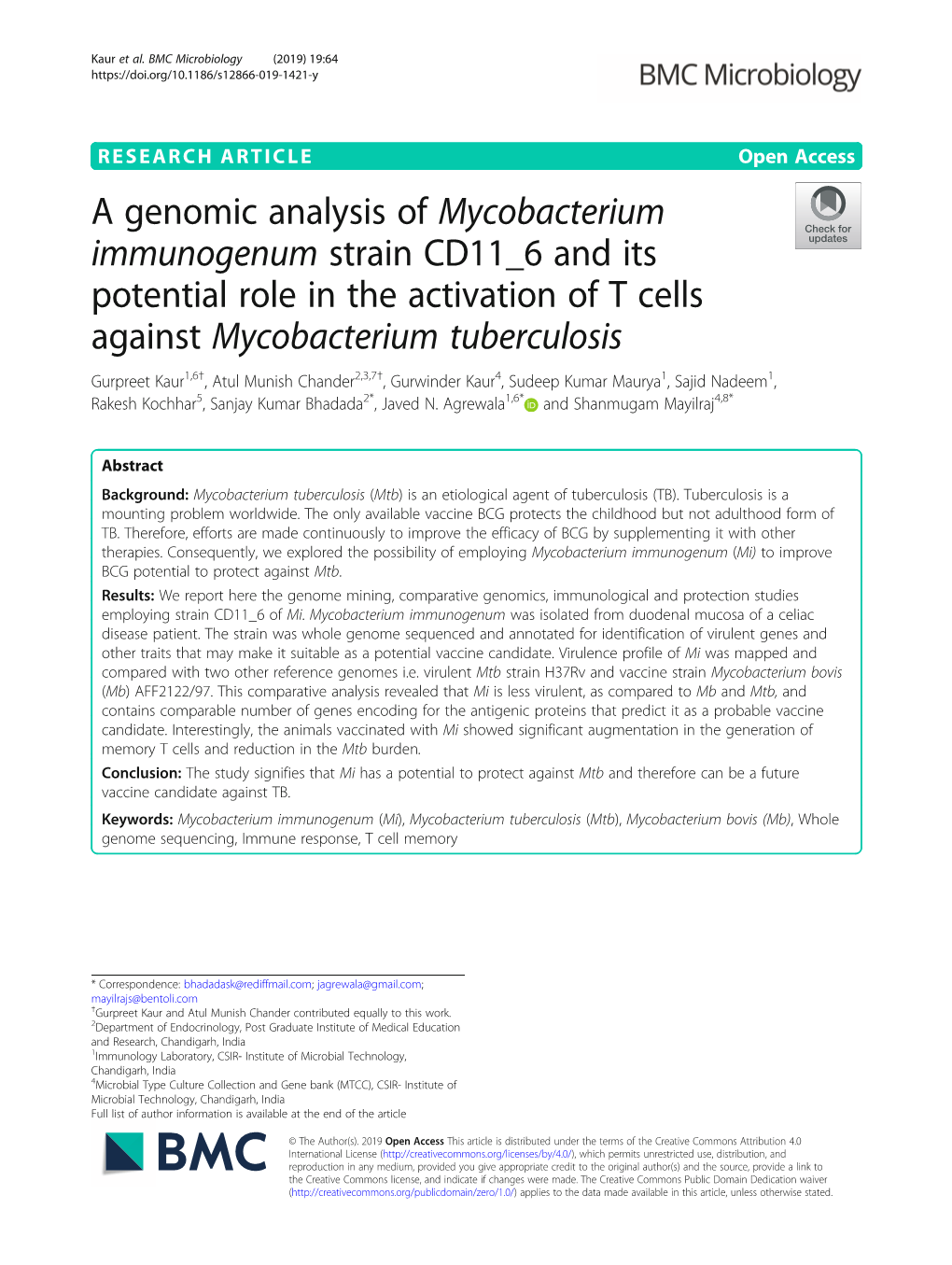 Mycobacterium Tuberculosis