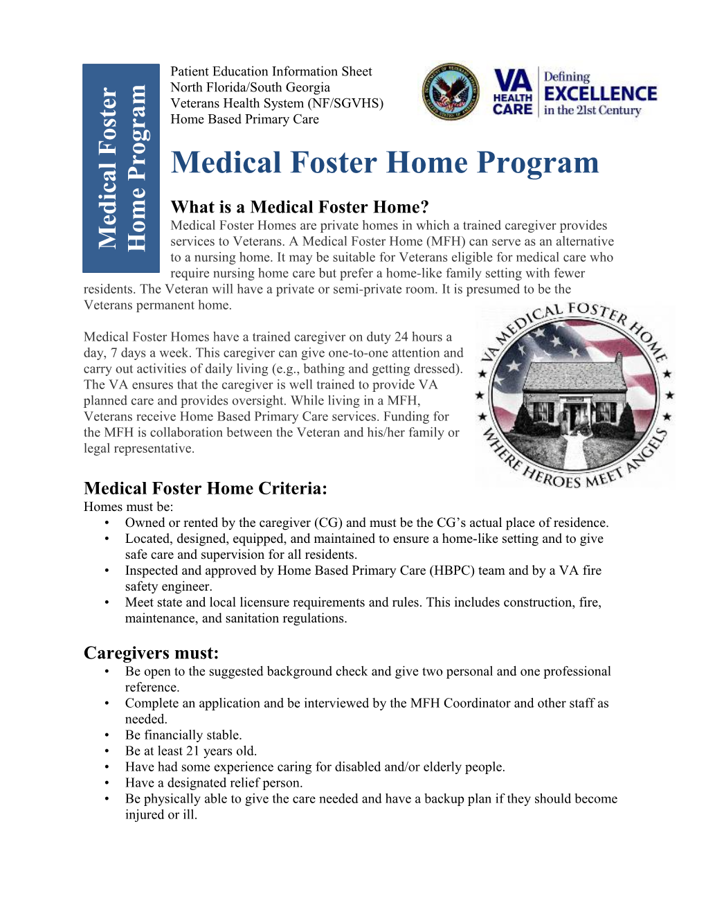 Medical Foster Home Program