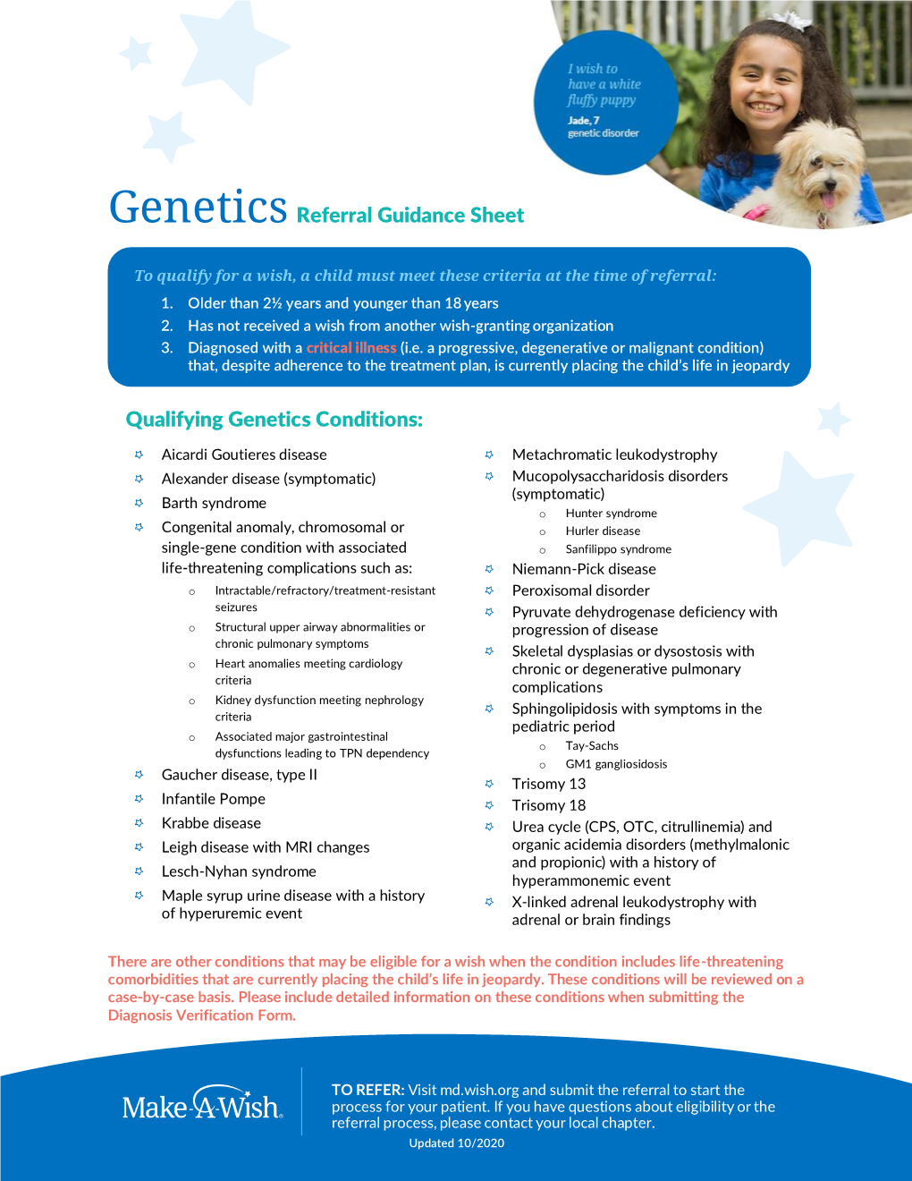 Geneticsreferral Guidance Sheet Qualifying Genetics Conditions