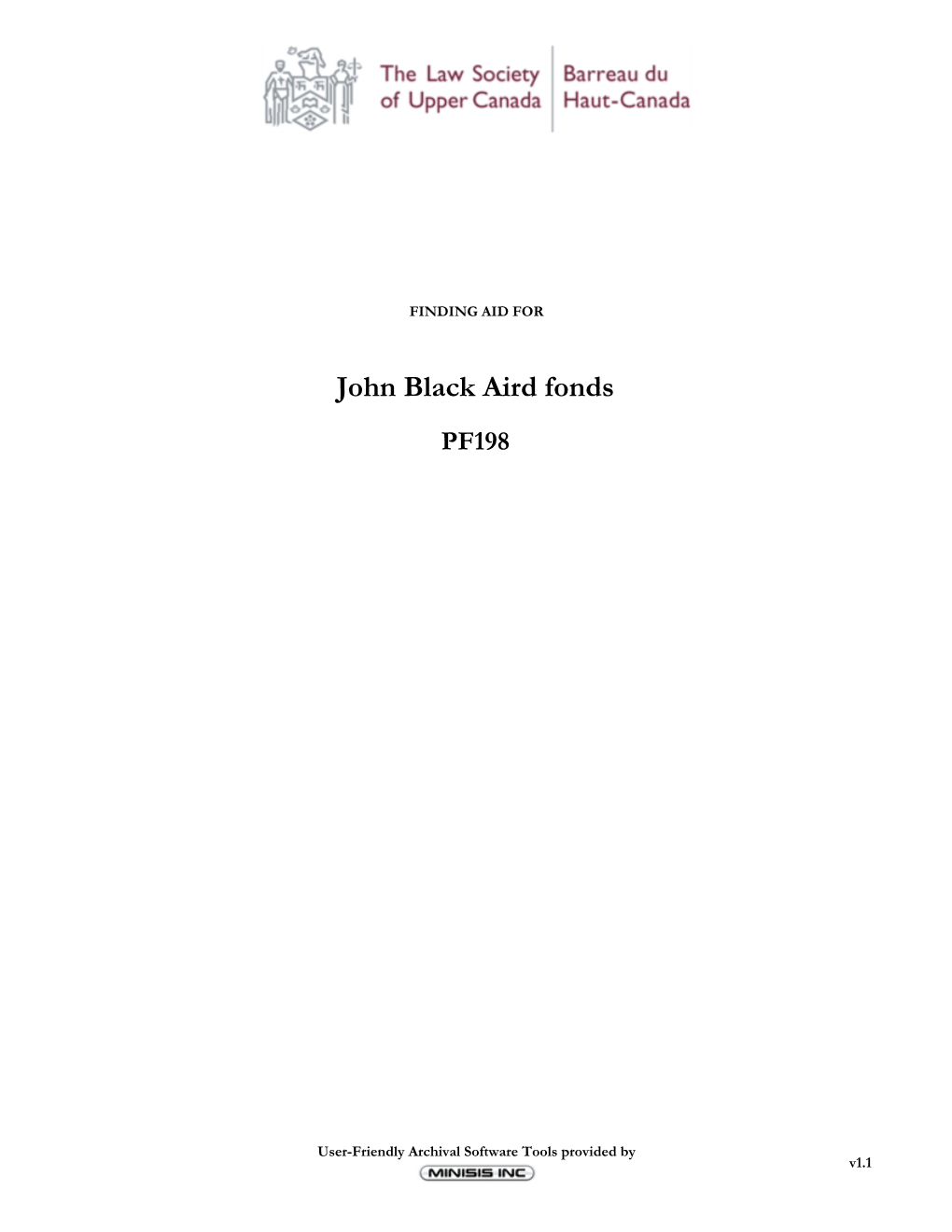 John Black Aird Fonds PF198