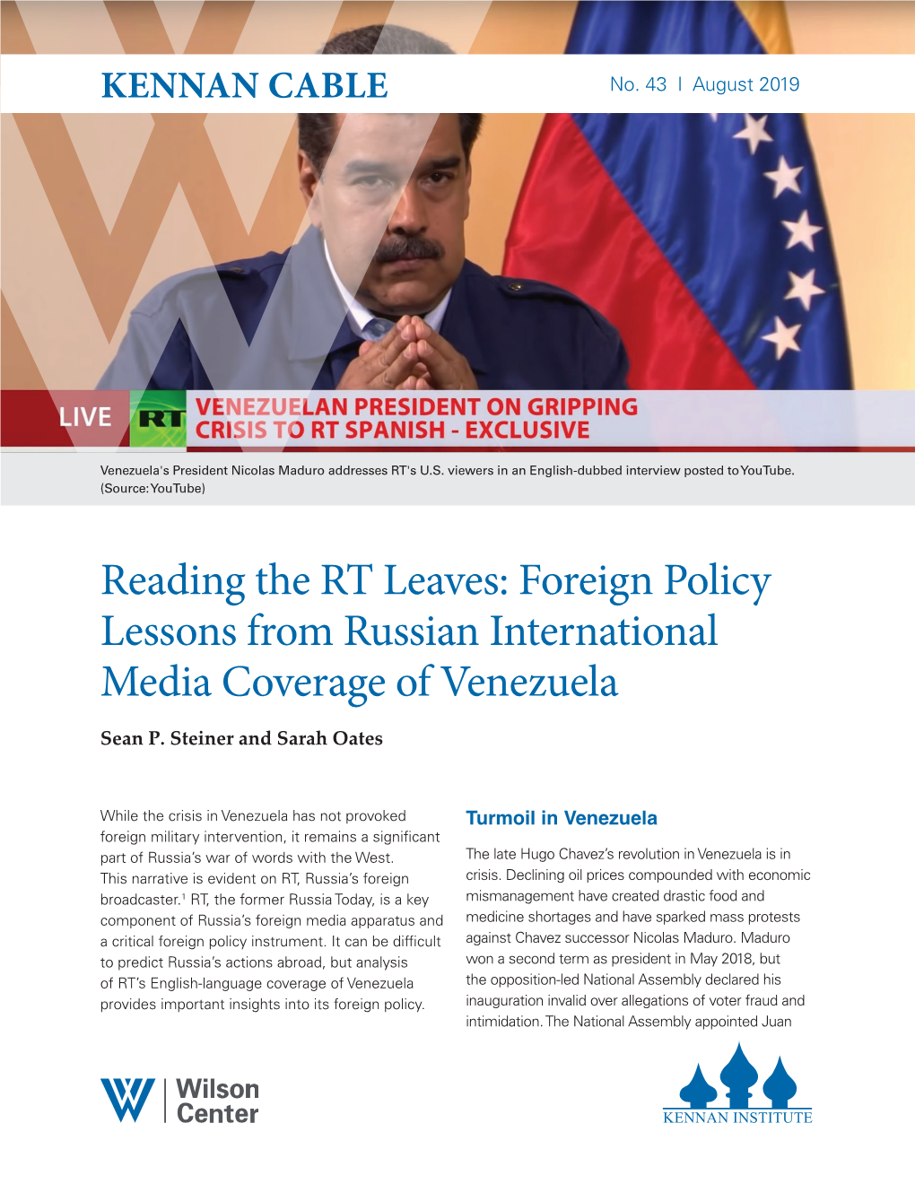 Foreign Policy Lessons from Russian International Media Coverage of Venezuela Sean P
