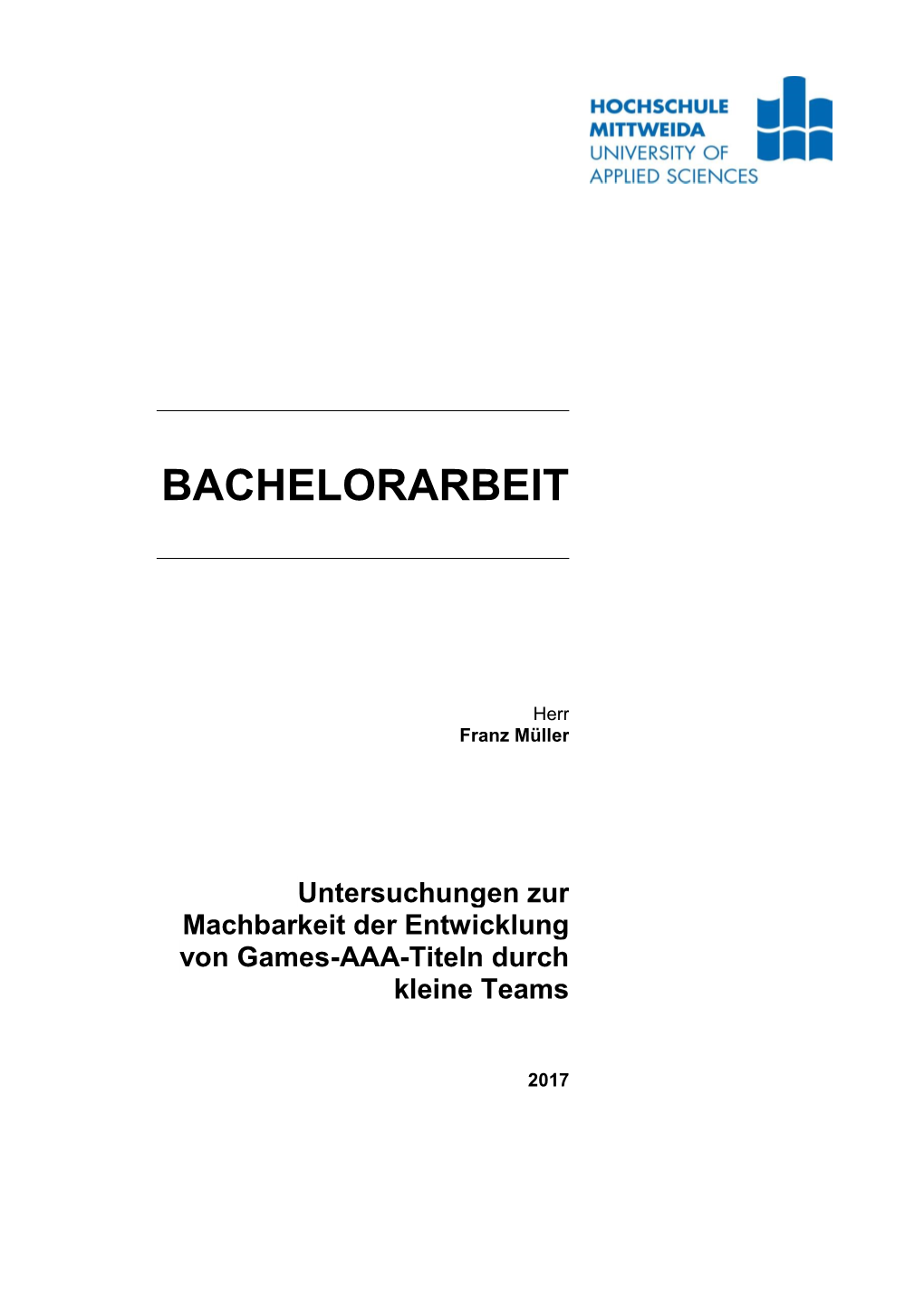 Bachelorarbeit