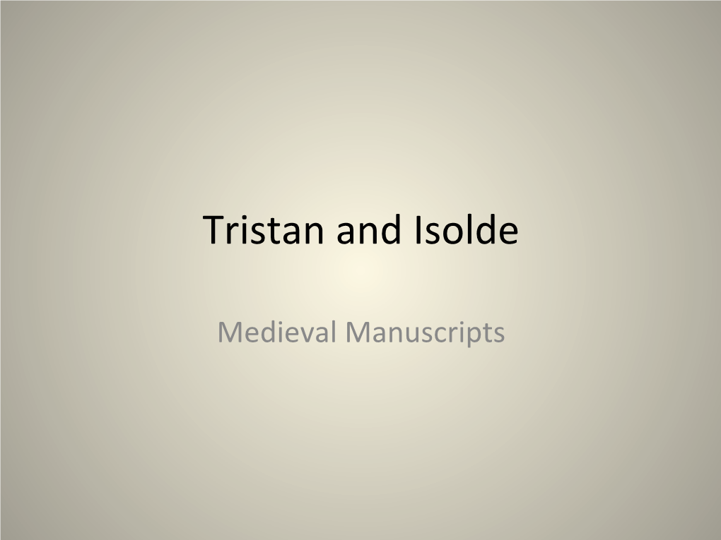 Tristan and Isolde