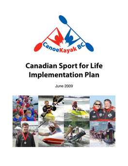 Canadian Sport for Life Implementation Plan
