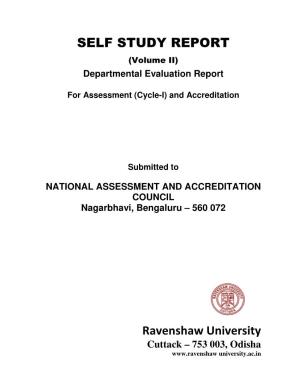 SELF STUDY REPORT (Volume II) Departmental Evaluation Report