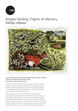 Angela Harding: Flights of Memory Media Release