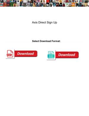 Axis Direct Sign Up