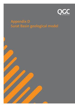 Appendix D Surat Basin Geological Model Surat Basin Stratigraphic Framework April 2012