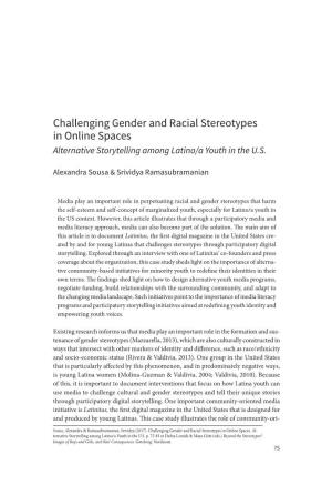 Challenging Gender and Racial Stereotypes in Online Spaces Alternative Storytelling Among Latino/A Youth in the U.S
