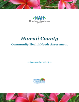 2015 Hawaii County Community Health Needs Assessment