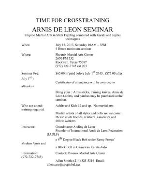 Arnis De Leon Seminar