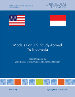 Models for US Study Abroad to Indonesia