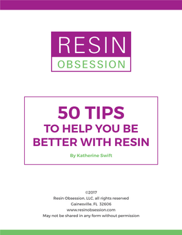 6311 50 Tips to Help You Be a Better with Resin Pdf V4