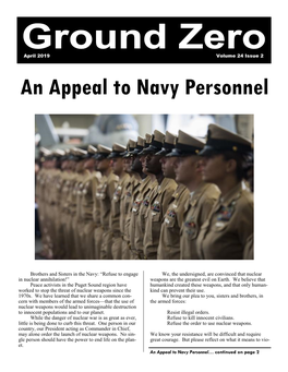 An Appeal to Navy Personnel