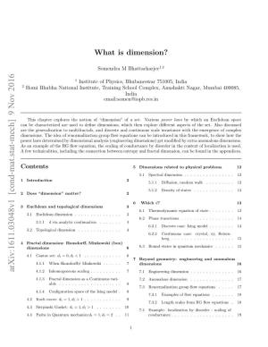 What Is Dimension?