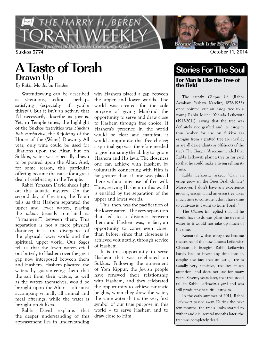 A Taste of Torah