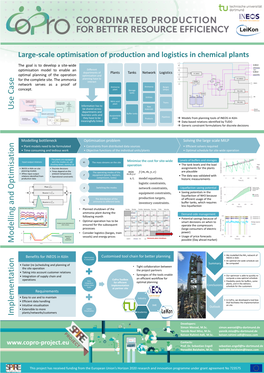 Large-Scale Optimisation of Production and Logistics in Chemical Plants