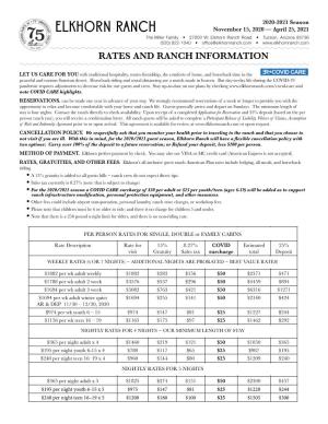 Rates and Ranch Information