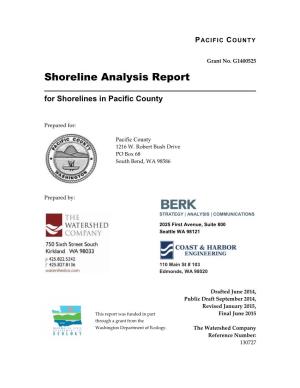 Shoreline Analysis Report