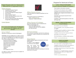 Programs for Americans in France