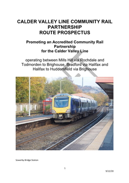 Appendix 1 Calder Valley Rail Partnership Prospectus