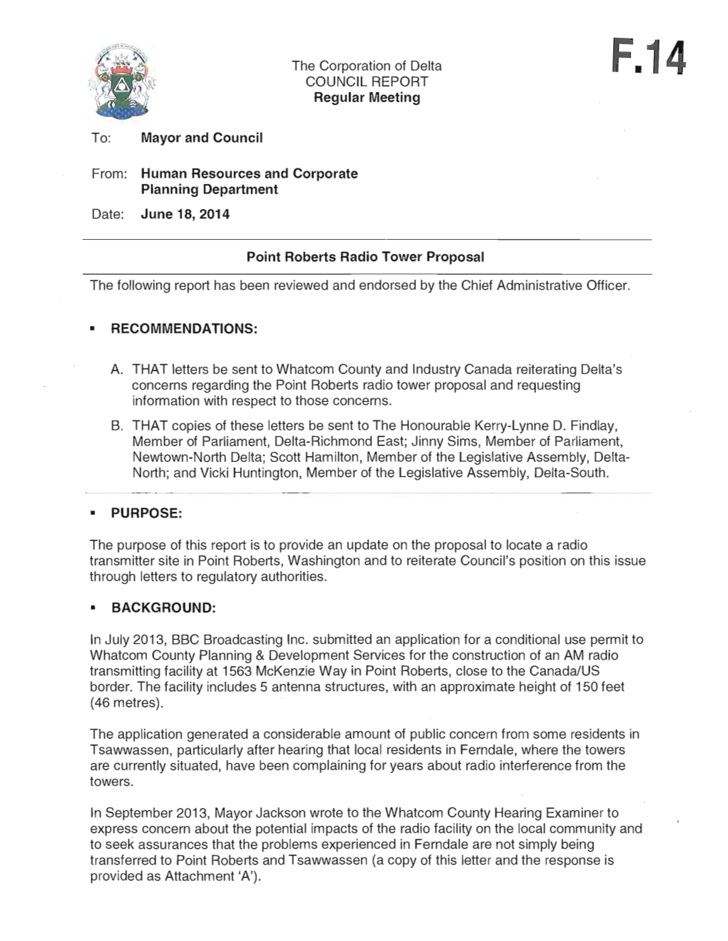 F14 Point Roberts Radio Tower Proposal