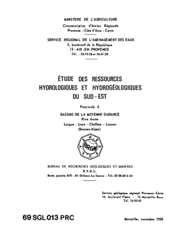 Hydrologiques Et Hydrogêologiques