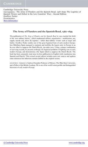 The Army of Flanders and the Spanish Road, –