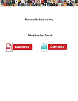 Recuva Pro Licence Key