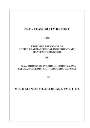 Pre - Feasibility Report