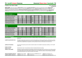 T9 Cardiff Airport Express Gwennol Maes Awyr Caerdydd T9