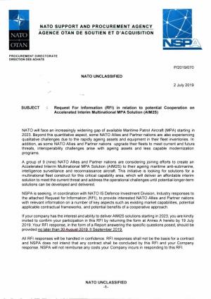 Nato Support and Procurement Agency Agence Otan De Soutien Et D'acquisition