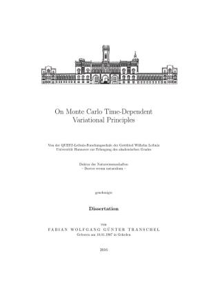 On Monte Carlo Time-Dependent Variational Principles