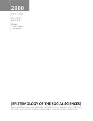 Epistemology of the Social Sciences