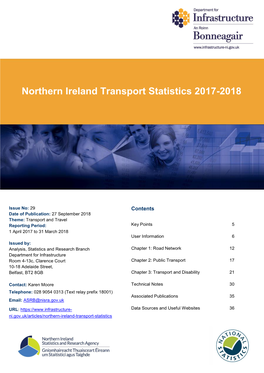 Northern Ireland Transport Statistics 2017-2018
