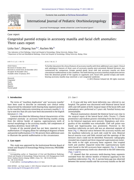Congenital Parotid Ectopia in Accessory Maxilla and Facial Cleft Anomalies