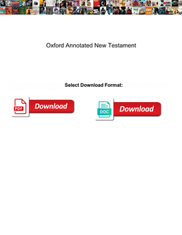 Oxford Annotated New Testament