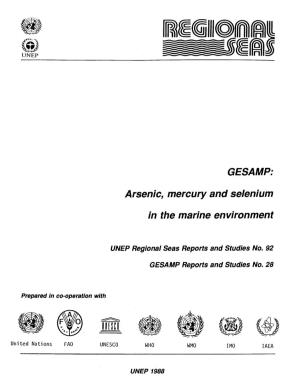 GESAMP: Arsenic, Mercury and Selenium in the Marine Environment