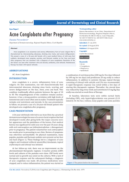 Acne Conglobata After Pregnancy