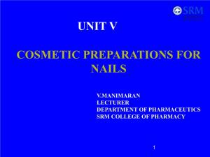Cosmetic Preparations for Nails