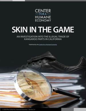 Skin in the Game an Investigation Into the Illegal Trade of Kangaroo Parts in California