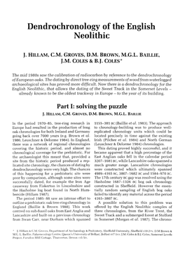 Dendrochronology of the English Neolithic