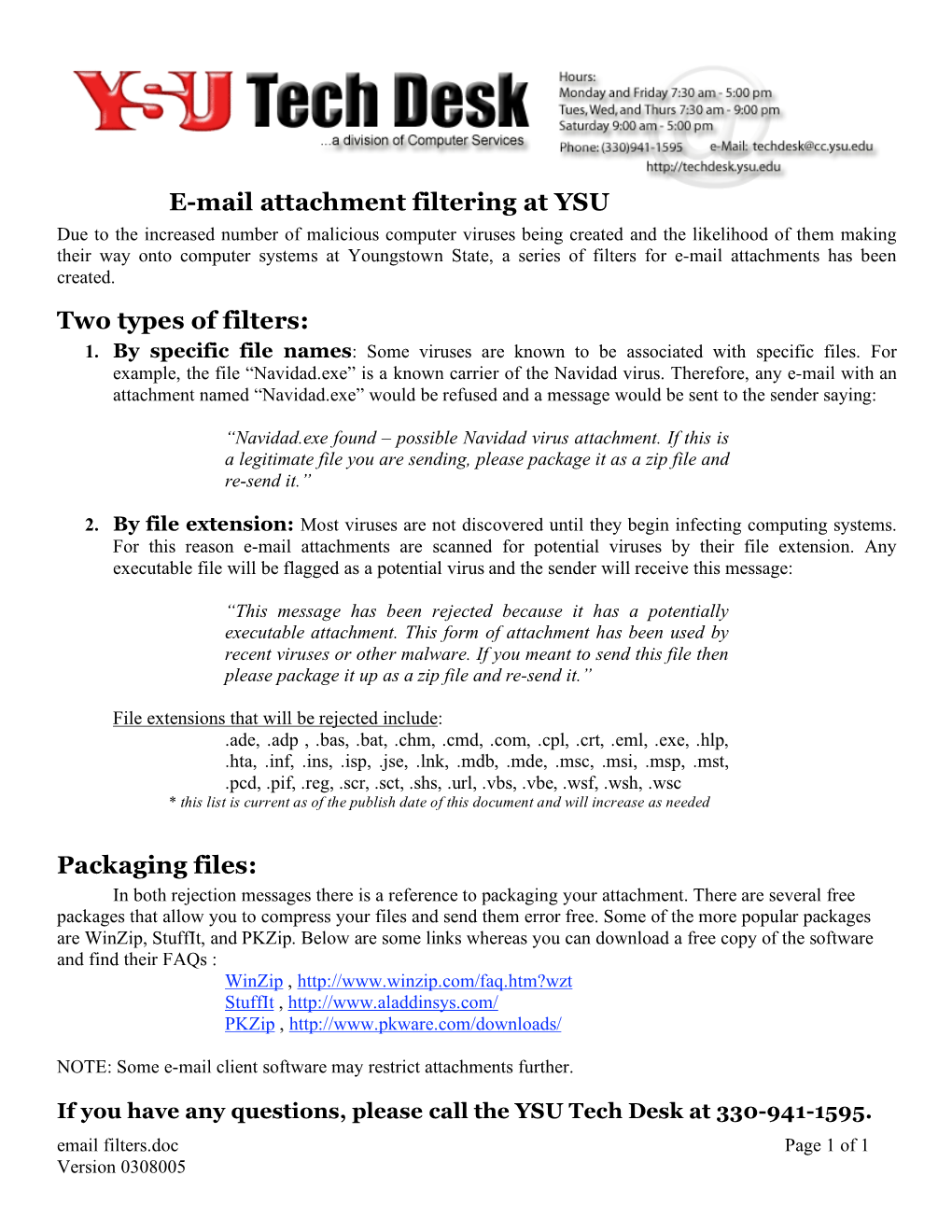 Packaging Files: E-Mail Attachment Filtering At