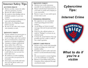 Cybercrime Tips: Internet Crime What to Do If You're a Victim