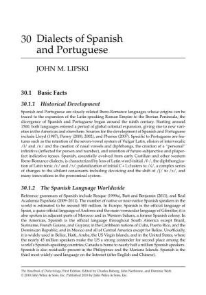 Dialects of Spanish and Portuguese