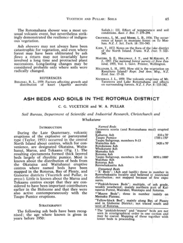 Ash Beds and Soils in the Rotorua District