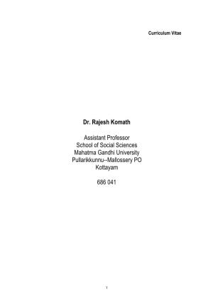 Dr. Rajesh Komath