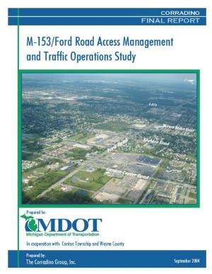 Ford Road Access Management and Traffic Operations Study – Final Report