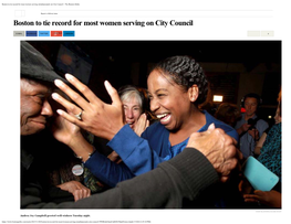 Boston to Tie Record for Most Women Serving Simultaneously on City Council - the Boston Globe